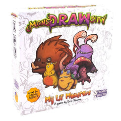 Lookout for lil' monsters and prepare for lots of laughs! Players take turns being either a witness who just had a monster encounter or an agent trying to draw the best likeness using only the witness' description. You don’t have to be the best artist, but you do have to ask the right questions and get the details correct. A great game for teaching communication loaded with amazing art.
Simpler styles makes sketching easier for everyone!
An imaginative art game with 100 unique monsters to try and memorize