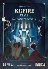 In Kinfire Delve: Vainglory's Grotto, players take on the roles of Seekers dispatched to one of the mysterious and magical Wells of Atios. Players must work together as a team to delve to the bottom of the Well and defeat its Master to prevent them from being unleashed upon the world. Set in the world of Kinfire Chronicles, this press-your-luck card game can be enjoyed by fans and newcomers alike.