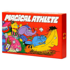 Magical Athlete is a racing game of pure chaos! Roll a die and move your racer that many spaces. But! All of the racers have wacky, game-breaking abilities. Compete over four races and whoever has the most points wins!
A Japanese cult classic, that uses many traditional game mechanics - like roll & move or losing a turn
Updated with new racer powers and rules by Richard Garfield
You'll feel like you built a powerful team of racers that let you skip over the spaces occupied by other players or can reroll th