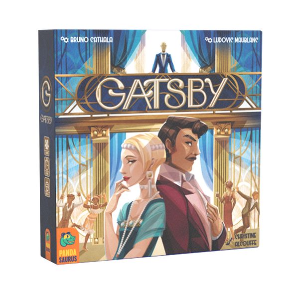 Long Island, 1920s. In the glittering world of high society, Dorothy Williams and James Miller compete for the attention of the elusive Jay Gatsby. Over cocktails, cabaret lights, and racetrack wagers, players must carefully place influence and outmaneuver their rival to rally the city’s elite to their side. Win by collecting matching characters or securing a diverse entourage—every move counts in this strategic two-player duel of wits and charm.