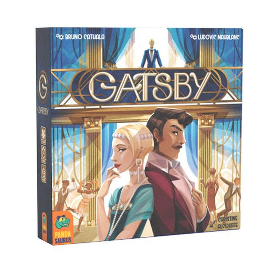 Long Island, 1920s. In the glittering world of high society, Dorothy Williams and James Miller compete for the attention of the elusive Jay Gatsby. Over cocktails, cabaret lights, and racetrack wagers, players must carefully place influence and outmaneuver their rival to rally the city’s elite to their side. Win by collecting matching characters or securing a diverse entourage—every move counts in this strategic two-player duel of wits and charm.