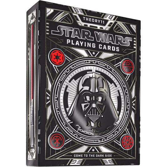 CHANNEL YOUR INNER SITH: Come to the Dark Side! Premium Star Wars playing cards for those who want to embrace their inner Sith.
OBEDIENCE TO THE EMPIRE: The outer packaging is breathtaking, with striking, galactic silver and red foil accents worthy enough for a new Sith apprentice. Featuring iconic dark side elements such as the Imperial crest, the Death Star, the Imperial Throne Room window, and the helmet of the most feared Sith Lord - Darth Vader!
YEAR OF THE DARK SIDE: Celebrate the legendary characters