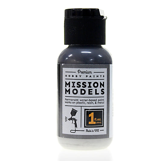 Water based acrylic.  Use 20%-30% MMP thinner to 1 part paint. (2-3 drops thinner to 10 drops of paint thinner). Mission Models paint thinner is very powerful and only the smallest amount of thinner is needed. In the mixing cup your reduced paint will appear thicker than what you may be used to: this is normal. MMP paint will dry smooth, thin and level. It will not hide the finest of details. Mixed properly you will find a beautiful opaque finish which requires minimal coats.

TIP: add one or two drops of M