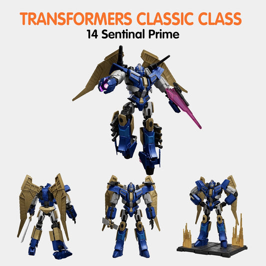 Bring home Sentinel Prime from "Transformers: One" with this 5" model kit. Features light-up eyes, switchable combat/standard modes, and movie-accurate details. Includes weapons and display stand for dynamic poses. Perfect for fans and collectors seeking Cybertronian action