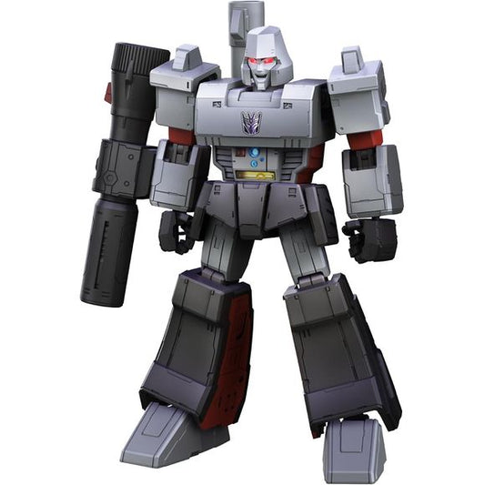 No brush required, no glue required, no cutters required. This is the G1 Megatron Transformer model kit you've always wanted!
It lights up, features 45 points of articulation, and looks exactly like he stepped out of the classic cartoon. You can pose him any way you want—even his fingers move! Plus, the eyes and chest actually glow using intuitive magnetic controls.
Everything about this model kit is special—from the removable armor that reveals amazing internal mechanical details to all his famous weapon