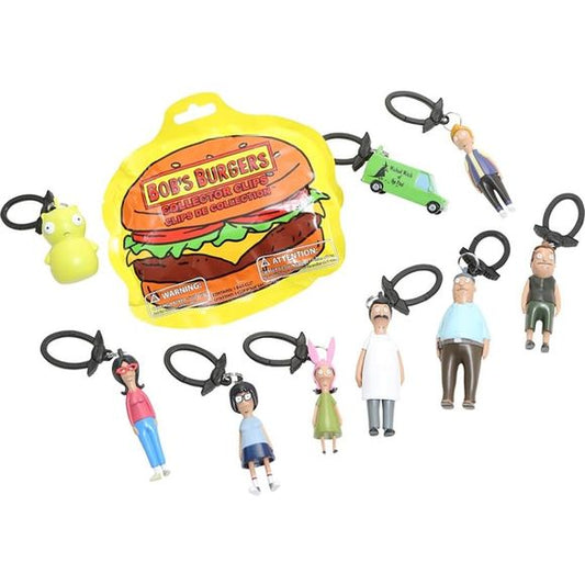 Flip some burgers with the Belcher family & their friends by opening ths Bob's Burgers collector clips blind bag!