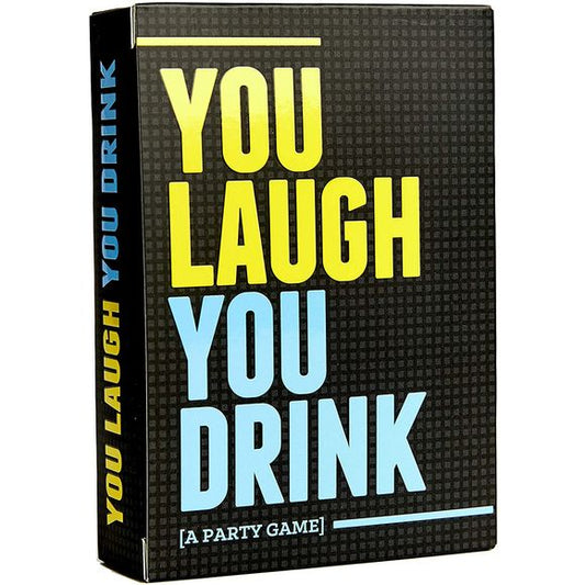 In You Laugh You Drink, one player draws a card and must perform the action it details. Maybe you’ll have to act out an emotional breakdown while you lay down the sweetest dad dance moves this side of 45. The goal is to go so hard in the paint that it causes your friends to laugh. If they laugh, they drink.