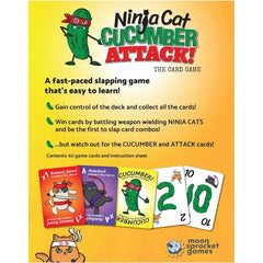 Moonsprocket Games Ninja Cat Cucumber Attack! Card Game