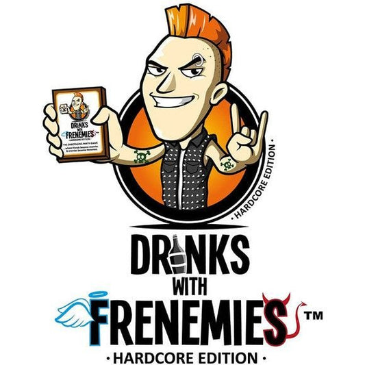 Drinks with Frenemies is a hilarious party game with its everchanging rules. All Drinks with Frenemies decks have six types of cards: DRINK, GAME, GAME OVER, FRENEMY RULE, GROUP RULE & SPECIAL. Drink cards target players and make them take drinks. Game cards make players play a mini game, Game Over cards end the game if players are willing to take the Frenemy Shot. Frenemy Rule gives one player the ability to create a rule for people to follow. Group Rule makes rules for everyone to follow. Finally, Special