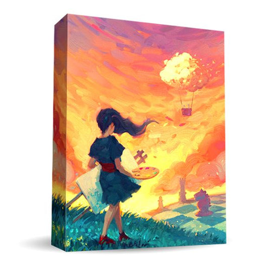 In Canvas, you play as a painter competing in an art competition. Players will collect transparent Art Cards, layering 3 of them together to create their own unique Painting. Each card contains a piece of artwork as well as a set of icons used for scoring. Icons will be revealed or hidden based on the way players choose to layer the cards making for an exciting puzzle.