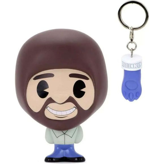 Introducing the new Bob Ross BHUNNY 4" Vinyl Figure from Kidrobot featuring the man himself, Bob Ross! This 4-inch tall collectible vinyl figure is number 2 in the new BHUNNY figure series. Packaged in a collectible window box for display and coming with a coordinating lucky BHUNNY PAW keychain, this Bob Ross toy figure is limited so once it's gone... it's gone! BHUNNY by Kidrobot brings the iconic collectible vinyl format to a new level: striking designs become art pieces that won't break the bank. BHUNNY