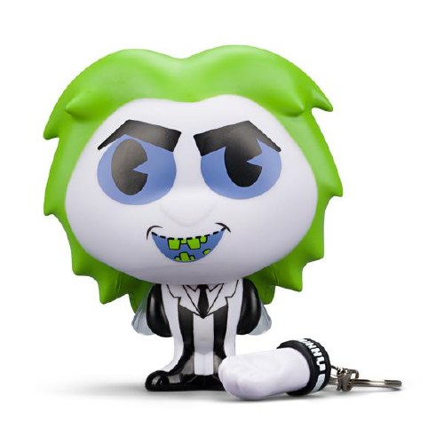 It’s Showtime! Introducing the new Beetlejuice BHUNNY 4" Vinyl Figure from Kidrobot featuring the OG scaremeister himself, Beetlejuice! This 4-inch tall collectible vinyl figure is number 5 in the new BHUNNY figure series. Packaged in a collectible window box for display and coming with a coordinating lucky BHUNNY PAW keychain, this Beelejuice toy figure is limited so once it's gone... it's gone! Beetlejuice Beetlejuice Beetlejuice! BHUNNY by Kidrobot brings the iconic collectible vinyl format to a new leve