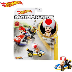 Kids can choose their favorite Mario Kart characters and speed off-line for racing and stunting madness with the Hot Wheels 1:64 Mario Kart replica die-cast assortment! Power-up imagination with fan-favorite iconic Mario Kart characters. Combine the hands-on thrill of Hot Wheels performance. Re-live or reinvent game-inspired stunting, racing and adventure stories. Each Mario Kart player vehicle is suitable for Hot Wheels track to expand the fun (track sold separately). Each vehicle sold separately, subject