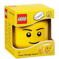 The LEGO Iconic Storage Head Small is an enlargement of the head of the iconic LEGO Minifigure. It can be used for storing LEGO bricks, other toys, or even fruit. The Iconic Storage Head Small stacks perfectly on to LEGO Storage Bricks 1, 2, 4 and 8. Dimensions: 160 x 193 mm / 6.3 x 7.6 in. Volume: 2.0L