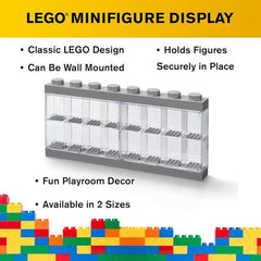 Room Copenhagen LEGO 40660006 LEGO Minifiguren-Display und Aufbewahrungsbox, 16 Fächer, Mittelsteingrau