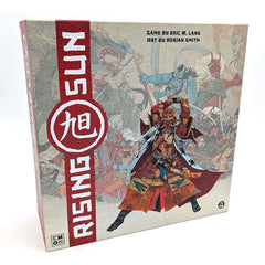 Warring clans struggle for control of provinces in feudal Japan; however, a conflict is not only won on the battlefield. Diplomacy and alliances will play a large part in winning the war. In rising Sun, from the acclaimed team that brought fans blood Rage, players enter a fantastical version of feudal Japan and control different clans with unique abilities. They will engage in combat, make offerings to the gods and form and break treaties. After three hard fought years have passed, only the player who earne