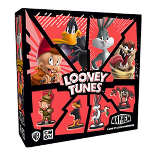 In Looney Tunes Mayhem, 2 to 4 players sit in the director’s chair as two teams of the wackiest Toons face off in this tag-team rumble. Only by using the best strategy and everything ACME has to offer can one team be the last one on screen when the smoke clears.
Players will move their Toons through iconic locations from the cartoons in the pursuit of Victory Points (VP), using their special skills to try to knock each other out and trying to avoid the other team’s tricks and traps across the board.