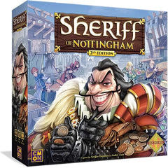 The bustling market in Nottingham is filled with goods from all over the kingdom. Most of it is entirely legal, however, Prince John is looking to make sure no contraband gets sold. He’s tasked the Sheriff to inspect Merchant’s wares, looking for any illicit goods. The Sheriff’s shrewd, but not above taking a bribe to look the other way. Which Merchant will end up getting the best goods through and make the largest profits in the market stalls? In Sheriff of Nottingham 2nd Edition, players take turns playin