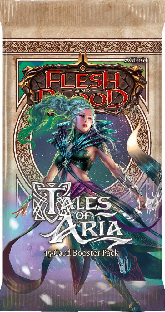 Tales of Aria is a standalone booster set introducing three new heroes with all new mechanics, as we explore the vibrant land of Aria and the troubles that lie within. It’s been designed for exceptional sealed deck, booster draft, and constructed format play. First-edition boosters contain 15 cards per pack, with 24 packs per display.