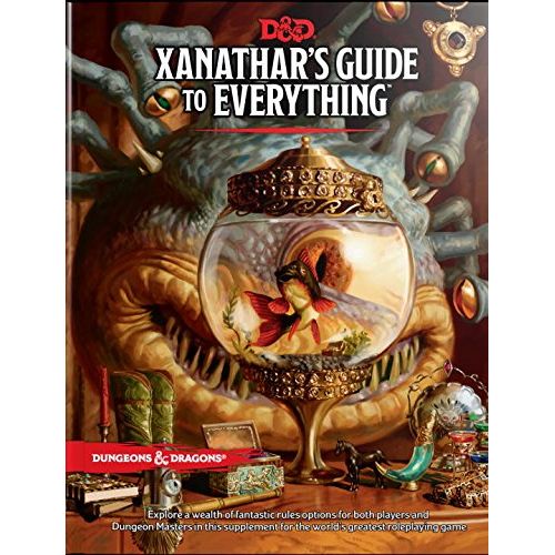 Xanathar's Guide to Everything is the first major expansion for fifth edition Dungeons & Dragons, offering new rules and story options:
• Over twenty-five new subclasses for the character classes in the Player’s Handbook, including the Cavalier for the fighter, the Circle of Dreams for the druid, the Horizon Walker for the ranger, and many more
• Dozens of new spells, a collection of racial feats, and a system to give your character a randomized backstory
• A variety of tools that provide