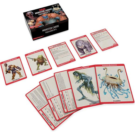 Dungeons and Dragons RPG: Monster Cards - Challenge 0-5 Deck (268 cards)