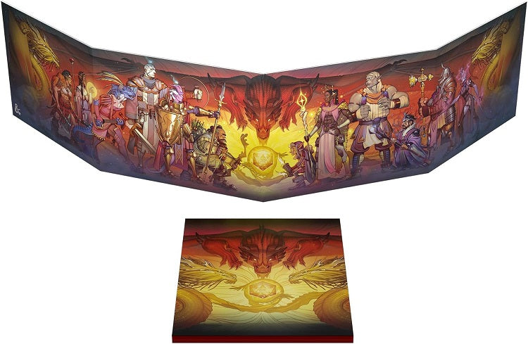 Every adventure needs a Dungeon Master to bring fantastical worlds and epic quests to life. Every Dungeon Master needs their quintessential companion - the Dungeon Masters Screen. The 2024 Dungeon Masters Screen features a spectacular panoramic scene by Joy Ang depicting every core class of fifth edition Dungeons & Dragons. The interior rules content on this new screen has been revised and refreshed to deliver the most useful information to any DM in their games.