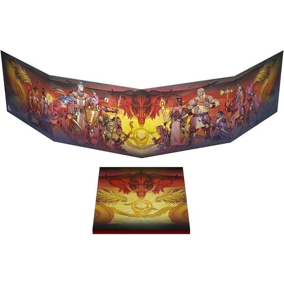Every adventure needs a Dungeon Master to bring fantastical worlds and epic quests to life. Every Dungeon Master needs their quintessential companion - the Dungeon Masters Screen. The 2024 Dungeon Masters Screen features a spectacular panoramic scene by Joy Ang depicting every core class of fifth edition Dungeons & Dragons. The interior rules content on this new screen has been revised and refreshed to deliver the most useful information to any DM in their games.
