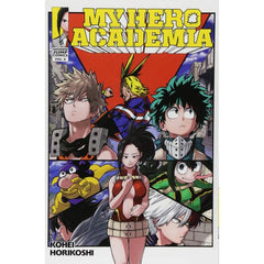 The U.A. students have reached the practical portion of their final exam, but they didn’t expect to have to beat their own teachers in order to pass! Paired with his archrival Bakugo, Midoriya has to try to take on none other than All Might himself. Working with Bakugo is one thing, but is giving everything he’s got to beat All Might more than Midoriya can handle? And in a nearby arena, Yaoyorozu and Todoroki endure a similar struggle. Meanwhile, a sinister new adversary prepares to make a move…
