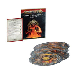Release Date 7/4/2026
This 72-page softcover book contains:
– A brief background section bringing you up to speed with the latest narrative events in Warhammer Age of Sigmar.
– Matched Play Battlepack 2026-27, including a section on special rules for linking games together into Aqshian Crusades.
– Rules for Battle Tactics and information detailing how to score extra victory points by completing the objectives on battle tactics cards you choose when you assemble your army.
– A blank army roster and tournam