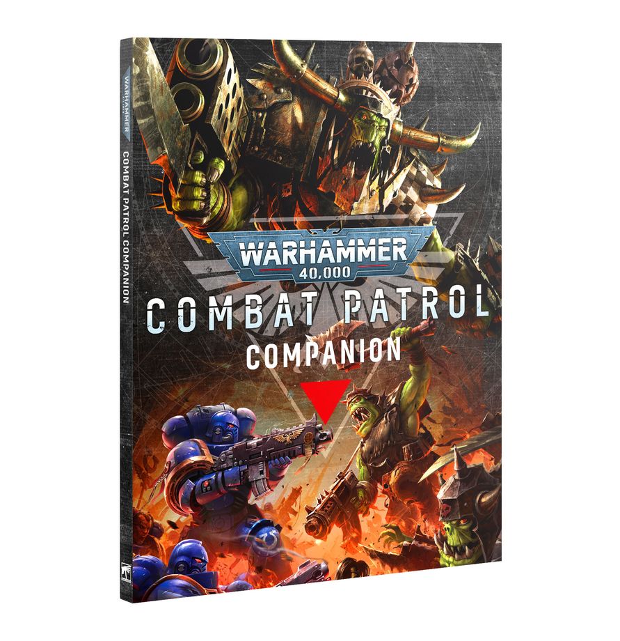 This 184-page softcover book contains:
– What is Combat Patrol?: A brief overview of this skirmish battle system.
– The Hobby: Guidance on how to get your warriors from their box to the tabletop.
– Playing Combat Patrol: Missions, getting ready for battle, playing the battle, what happens after the battle, and advice for expanding your collection beyond the box.
– A Galaxy at War: Background of important locations in the galaxy, including details of seven contested war zones.
– The Factions: An overview of