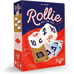 Rollie is an exciting dice game that brings the thrill of risk-taking to your table! Players take turns rolling dice and making crucial decisions about when to collect their earnings or push their luck for bigger rewards. The gameplay is straightforward yet engaging - roll the dice, collect money cards, and aim to build the fattest wallet. But watch out! Push your luck too far and you might Krash, losing everything you've gained that round. The game features beautifully designed components including special