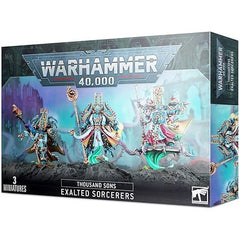 This multi-part plastic kit contains all the parts necessary to make 3 Exalted Sorcerers