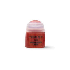 Mephiston Red is a Citadel Base paint. Citadel Base paints are high quality acrylic paints specially formulated for basecoating your Citadel miniatures quickly and easily. They are designed to give a smooth matte finish over black or white undercoats with a single layer. This pot contains 12ml of Mephiston Red, one of 34 Base paints in the Citadel Paint range. As with all of our paints, it is a non-toxic, water-based acrylic paint designed for use on plastic, metal, and resin Citadel miniatures.