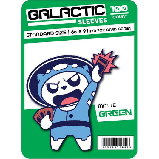 Galactic Toys  Sleeves Matte Green Standard Size Card Sleeves 100ct | Galactic Toys & Collectibles