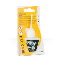 Games Workshop Citadel Plastic Glue Thick - The perfect option for gluing your miniatures and model kits together. Primarily design for use on plastic. This is a flammable liquid and can only ship Ground.