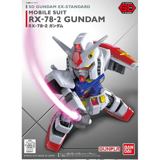 Bandai's SD Gundam EX Standard lineup features stylish proportions and newly designed joints for improved posability, as well as parts and weaponry that can be swapped with HG kits! Each comes with foil stickers for the markings. Runner x5, Sticker x1, manual.