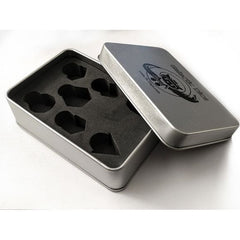 Galactic Dice Premium Dice Sets - Ball Dice Copper & Blue (Ver 31) Set of 7 Dice with Tin