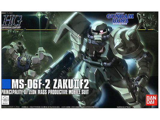 You can never have enough of the Zaku and Bandai's HGUC release of the F2 is another example of a lot of kit for a lower price. Molded in color, this kit uses a large amount of polycaps enabling it to strike a variety of different poses. it comes with its Zaku Machine Gun, submachine gun, Missile Pods and Heat Hawk as well as an extra set of hands. You can even choose from three different types of heads during assembly! Marking stickers are also provided.