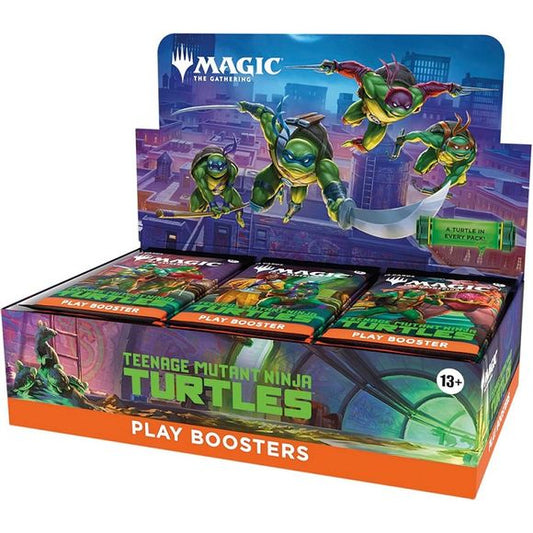 Release Date: Mar 5, 2026
Magic: The Gathering gets a quadruple dose of mutagenic mayhem as the Teenage Mutant Ninja Turtles make their debut on the battlefield! Collect, construct, and combat with an iconic roster of allies and enemies from four decades of time-tested Turtle-mania. Get the drop on Shredder's goons with the all-new sneak mechanic, then enhance your team's strength with Mutagen tokens to rise triumphant like the true heroes of New York!
Contains 30 Magic: The Gathering® | Teenage Mutant Ninj