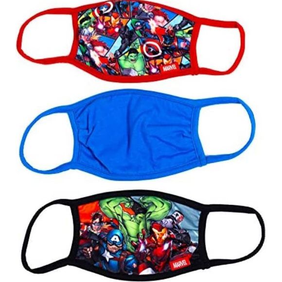 Bioworld - Marvel - Avengers 3-Pack Youth Reusable Cloth Face Masks | Galactic Toys & Collectibles