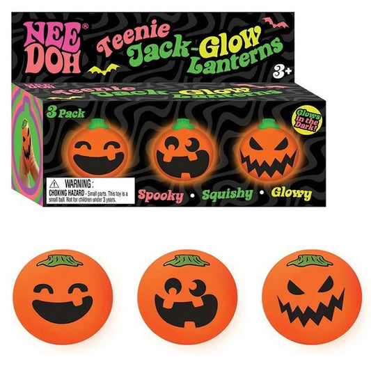 Schylling NeeDoh Needohween Halloween Teenie Jack Glow Lantern Squishy Fidget Toy