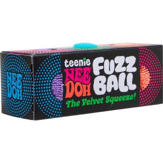 A new NeeDoh style in teenie size! Featuring a velvety texture and a fuzzy pattern you can both see and feel, this squishy sensation delivers a groovy tactile experience. Bring the soft cloud squish to your fingertips and enjoy the ultimate way to mellow out and unwind!