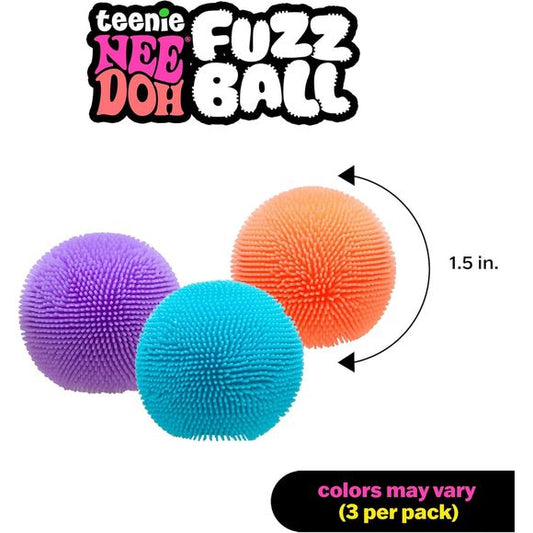 Schylling NeeDoh Teenie Fuzzball 3-Pack The Velvet Squeeze Assorted Colors