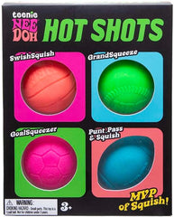 Schylling NeeDoh Teenie Hot Shots 4-Pack Multipack Squishy Fidget Toy