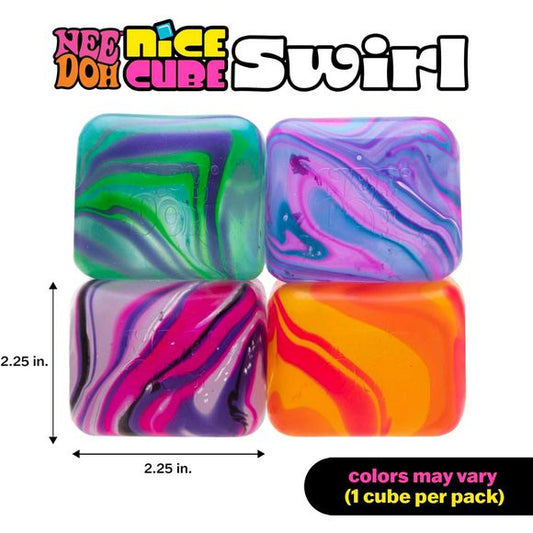 Schylling NeeDoh Nice Cube Swirl Squishy Fidget Toy