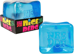 Chill out with the Schylling NeeDoh Nice Berg! Inspired by a block of ice, this oversized translucent blue cube delivers a uniquely satisfying squeeze that's perfect for relieving stress, keeping busy hands occupied, or simply enjoying its cool, squishy feel. Despite its solid cube appearance, Nice Berg is incredibly soft and flexible—stretch, squeeze, and squish it over and over as it slowly returns to its original shape.

Measuring approximately 3.25 x 3.25 inches, the NeeDoh Nice Berg is larger than stan