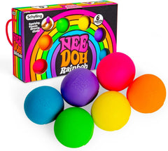 Experience the satisfying squeeze of Schylling NeeDoh Rainboh Teenie Groovy Globs! This colorful 6-pack includes six miniature NeeDoh stress balls in bright rainbow colors, each offering the signature soft, squishy, dough-like feel that has made NeeDoh a fan favorite with kids and adults alike.

Perfectly sized to fit in the palm of your hand (approximately 1.6 inches / 4 cm), these mini fidget toys are great for stress relief, focus, sensory play, party favors, classroom rewards, stocking stuffers, or on-t