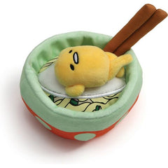 GUND Sanrio Gudetama the Lazy Egg Noodle Bowl with Chopsticks Plush 4.5� Stuffed Animal, Multicolor | Galactic Toys & Collectibles
