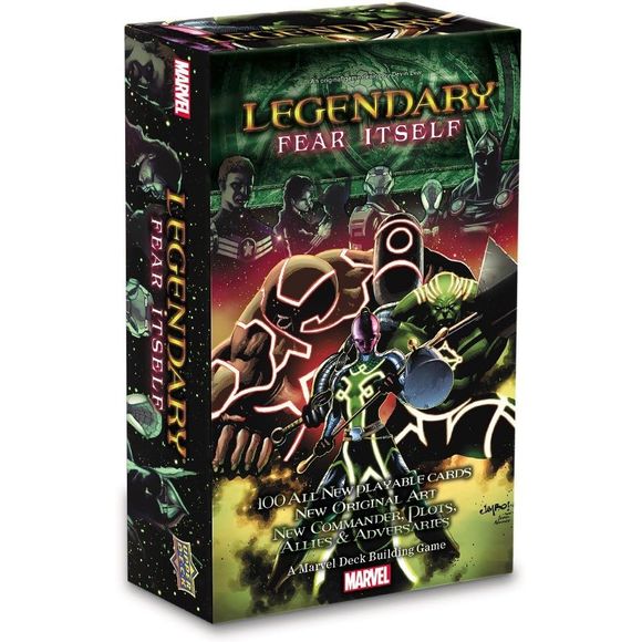 The Marvel Legendary Fear Itself Small Box is the first expansion to the highly successful Legendary Villains deck building game! You can play through the storyline with 6 new allies, 1 new adversary group, 1 new commander and 3 new plots. Players can work both with and against other players to defeat The Mighty while laying waste to planet Earth. Use The Mighty to defeat Iron Man in his Uru Enchanted Armor as he leads the forces of The Mighty to defend Earth.