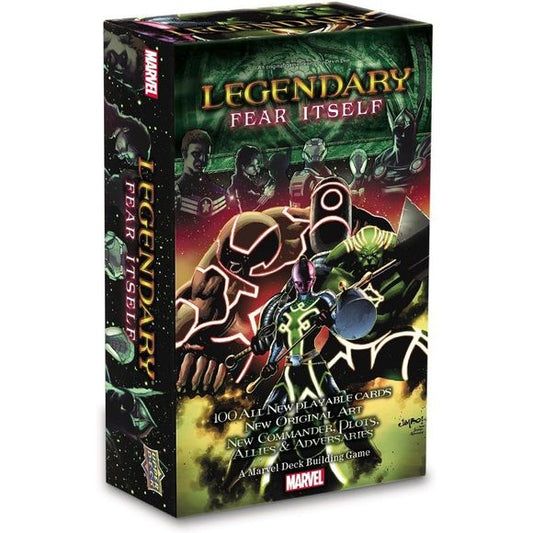 The Marvel Legendary Fear Itself Small Box is the first expansion to the highly successful Legendary Villains deck building game! You can play through the storyline with 6 new allies, 1 new adversary group, 1 new commander and 3 new plots. Players can work both with and against other players to defeat The Mighty while laying waste to planet Earth. Use The Mighty to defeat Iron Man in his Uru Enchanted Armor as he leads the forces of The Mighty to defend Earth.